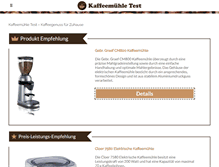 Tablet Screenshot of kaffeemuehle-test.com